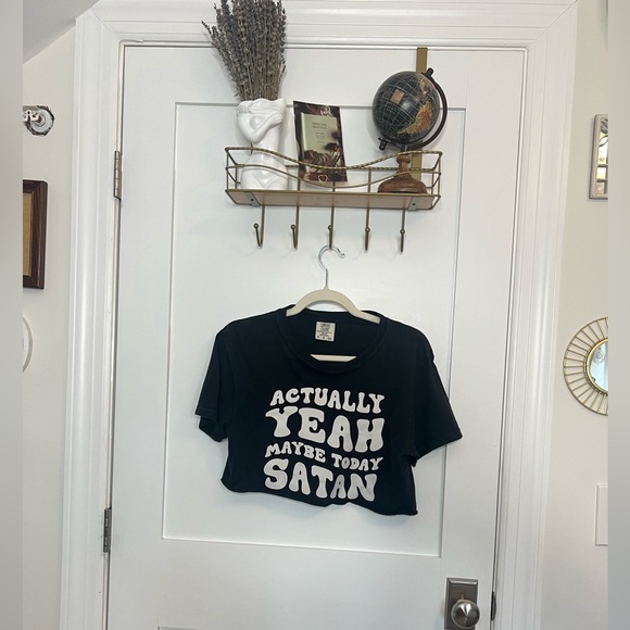 Grunge-y Maybe Today Satan Crop Top - Picture 2 of 6